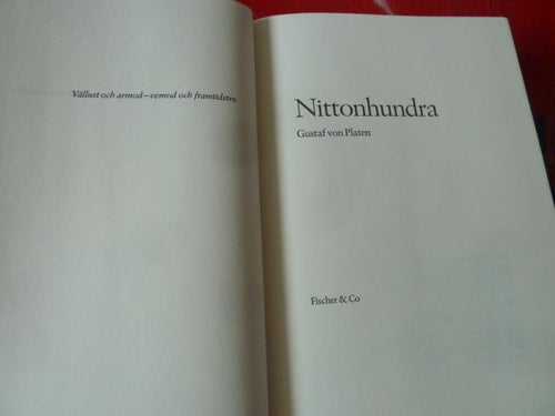 NITTONHUNDRA, G. von PLATEN, 1999,  BÖCKER