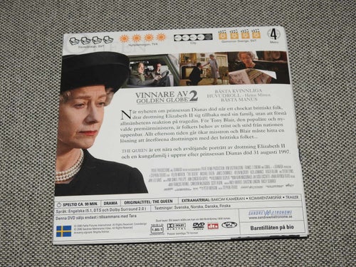 The Queen DVD (pappfodral) - Helen Mirren