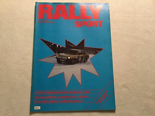 RALLYSPORT NR 1 1978 POLAR BERGSLAGSRALLYT,MARKKU ALEN,NORDMARKSNATTA