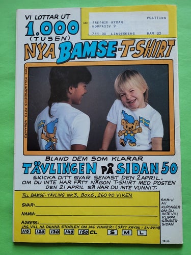 Bamse nr 3 från 1986
