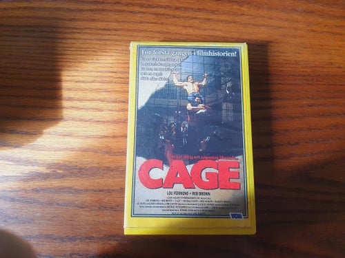 Cage VHS (1989) Exrental ex-rental, x-rental, hyrfilm