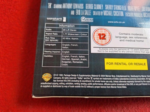 ER SEASON 3 BOX DVD