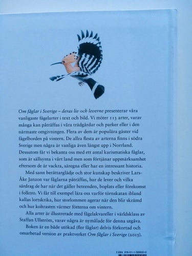 OM FÅGLAR I SVERIGE - deras liv och leverne Av: Janzon & Ullström