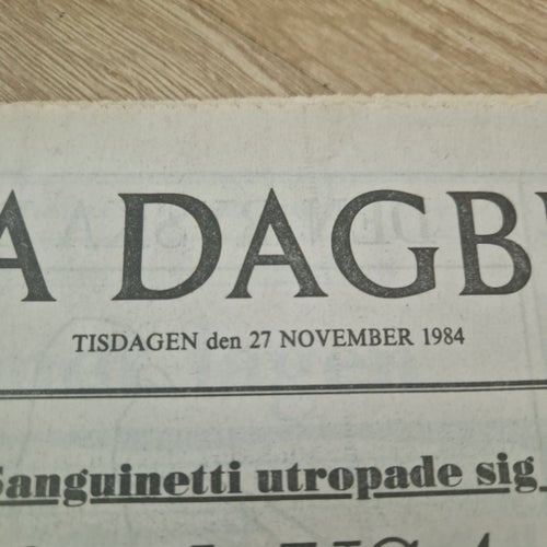 Svenska dagbladet 27 november 1984