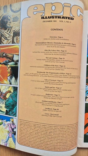 Epic Illustrated, Marvel Magazine of Fantasy & Science-Fiction, December 1981