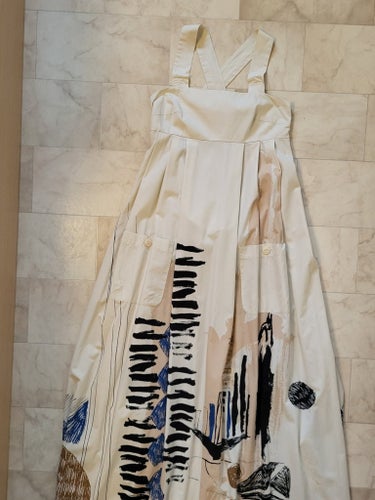 H&M vit maxi klänning, storlek 34