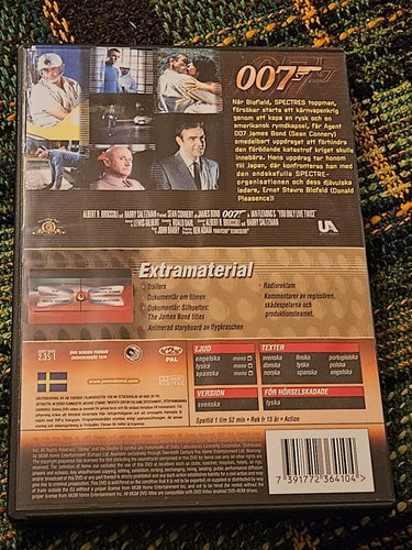 MAN LEVER BARA TVÅ GÅNGER ,JAMES BOND . -DVD ,SV TEXT