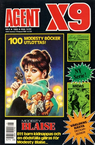 Agent X9 Serietidning 1989 nr 6 (Oläst arkivex) Modesty Blaise
