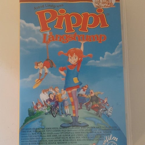 Pippi Långstrump VHS. Astrid Lindgrens biofilm. 1997. Animerat. Svenskt tal.