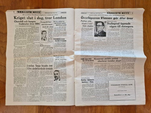 Expressen Extra: Fred i Europa – 7 maj, 1945 – Gott skick!