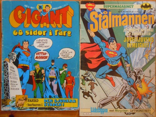 ** GIGANT # 2/1977 + Stålmannen # 16 / 1982 ( 2 styck ) **