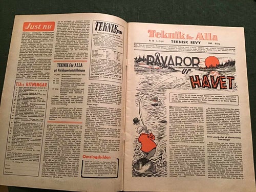 TEKNIK FÖR ALLA NR 14 1949 RÅVAROR UR HAVET,BLIXT,FÖRSTA SYMASKIN ,TV STOCKHOLM