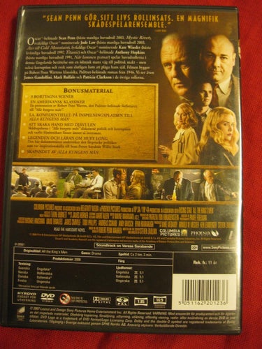 ALLA KUNGENS MÄN - SEAN PENN, JUDE LAW, KATE WINSLET, ANTHONY HOPKINS - DVD