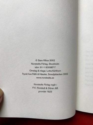 NEJ, DET ÄR EN SNÖKLUMP Sara Villius 2002