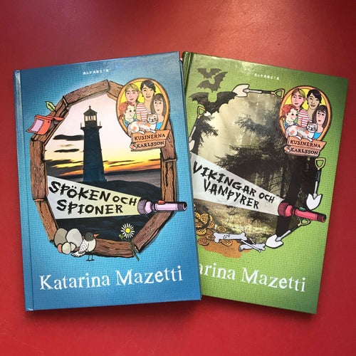 2 böcker med KUSINERNA KARLSSON Katarina Mazetti