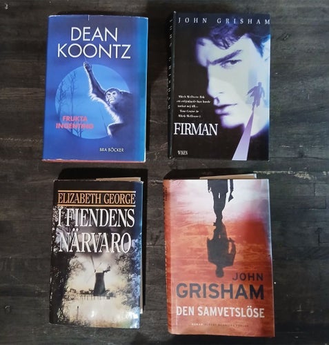 Bokpaket 4 st: John Grisham, Dean Koontz & Elizabeth George