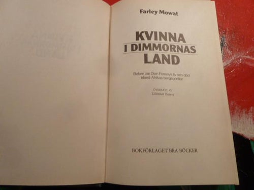 KVINNA I DIMMORANS LAND, F. MOWAT, 1988,  BÖCKER