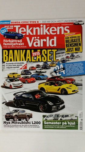 Teknikens Värld 15 2015: Abarth 695, Bentley Continental GT Speed, BMW X6 M + i8
