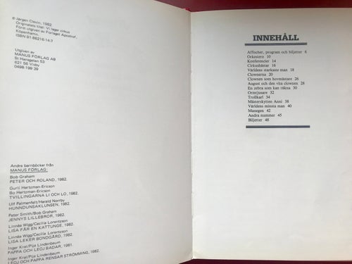 VI LEKER CIRKUS roliga förslag till dräkter och cirkusnummer Jörgen Clevin 1982