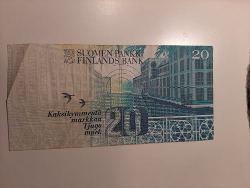 Finsk 20 Markkaa Sedel