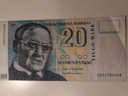 Finsk 20 Markkaa Sedel