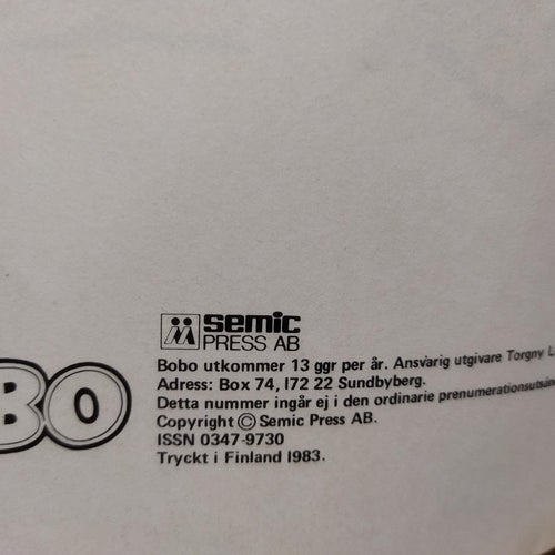 Bobo 1984. Very Good