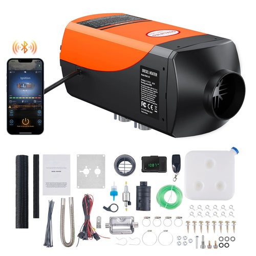 Dieselvärmare 8 kW 12V med Bluetooth App LCD Display för Husbil & Garage