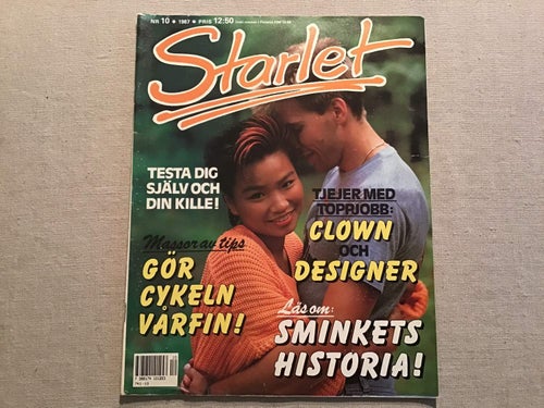 STARLET NR 10 1987 POSTER PÅ SOUND OF MUSIC ANDRA SIDAN SINITTA.DI LEVS,D BOWIE