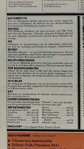 Teknikens Värld nr 7 1970: Rambler Hornet, Fiat 850 1966, Mercury 500, Penta 550