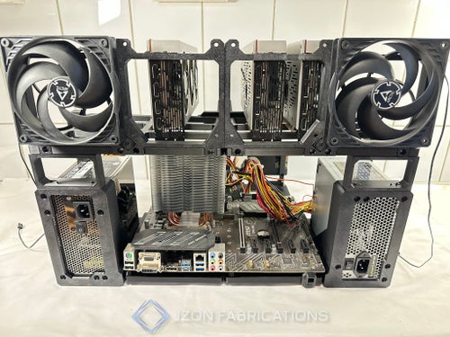 AI Workbench EATX Open Frame - Multi Graphics Card Rig for Machine Learning