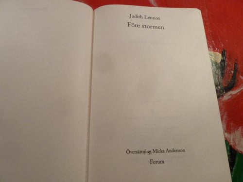 FÖRE STORMEN, J. LENNOX, 2008,  BÖCKER