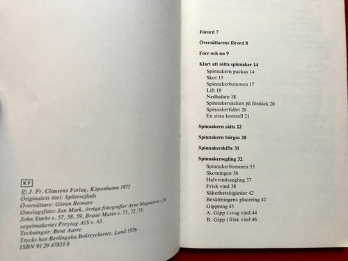 SEGLA MED SPINNAKER Bent Aarre 1976