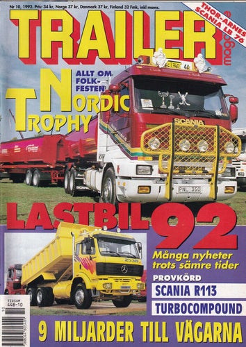 Trailer 1992-10 Scania-Vabis LB 76 1966.Truck Backrace Boije