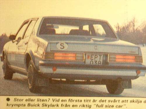 En provkörning av nya Buick Skylark Limited från 1980