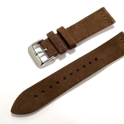 Klockband Mocka 20mm - Mörkbrun