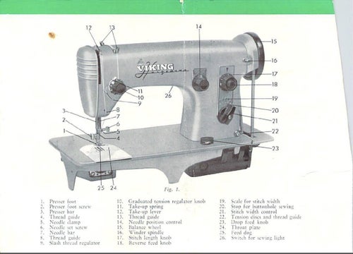 Viking Husqvarna 49 Zig-Zag Flatbed - Manual PDF på ENGELSKA