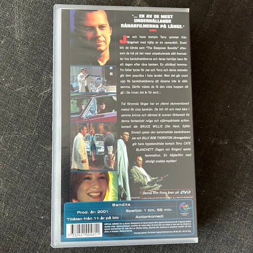 Bandits (VHS) med Bruce Willis, Billy Bob Thornton, Cate Blanchett