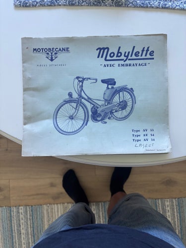 Mobylette Motobecane reservdelskatalog