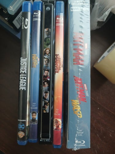 Blu-ray filmer: Justice League, Black Panther, Captain Marvel, Ant-Man & the