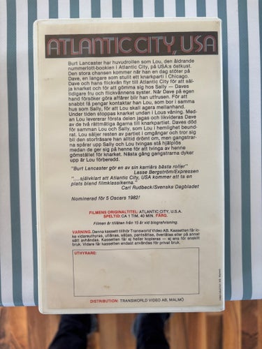 Atlantic City, USA VHS hyrkassett ex-rental transworld