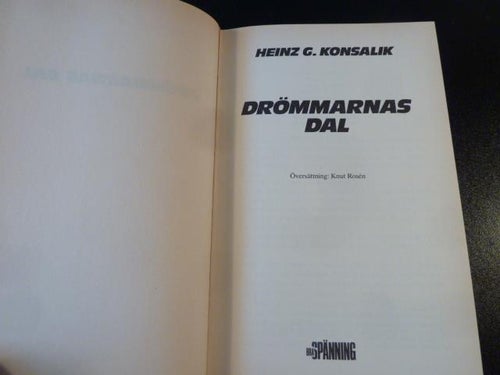 DRÖMMARNAS DAL, H. G. KONSALIK,  1985,  BÖCKER