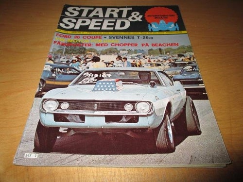 START & SPEED NR 7 1975. SUPERPOSTERN FINNS KVAR!
