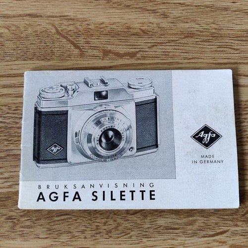 AGFA SILETTE bruksanvisning (hft) 1955