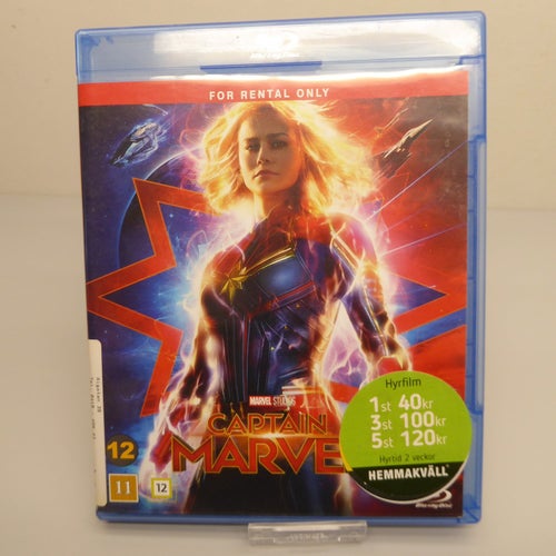 Captain Marvel - Blu-ray film, Svensk text, Fint skick