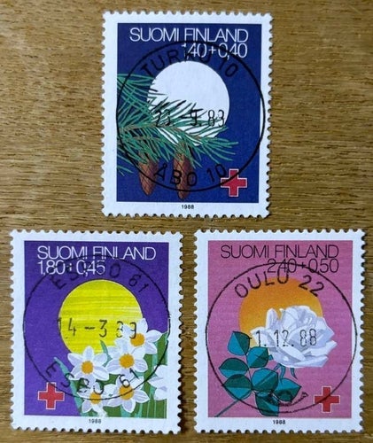 Finland Lyx Röda Kors 1988 hela serien.