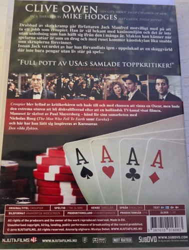 Croupier (1998) - Clive Owen - Njutafilms - DVD