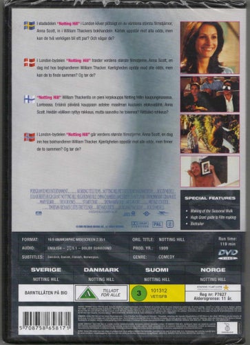 NOTTING HILL (Julia Roberts - Hugh Grant) - DVD (INPLASTAD)