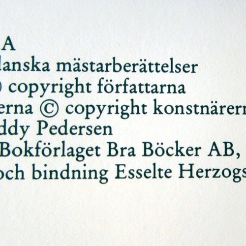 Arabella och andra svenska mästarberättelser - från H.C. Andersen 1978