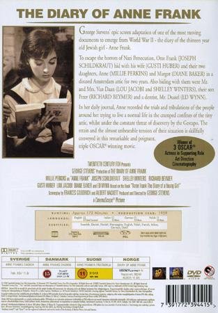 Diary of Anne Frank (1959) George Stevens med Millie Perkins, Joseph Schildkraut