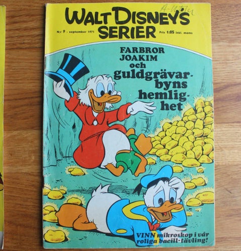 WALT DISNEYs SERIER 1971 NR 9 Farbror Joakim: Guldgrävarbyns hemlighet
